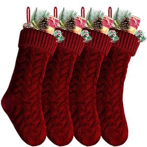 Set of 4 red stockings